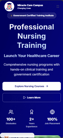 Miracle Care Campus — mobile